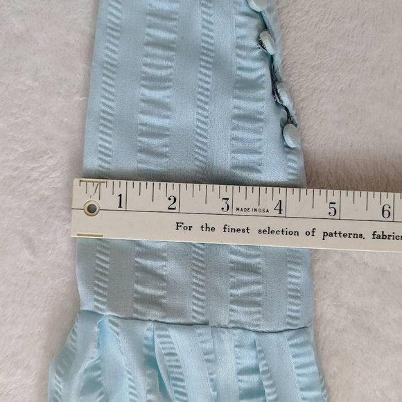 Vintage Juliet Sleeve Robin-Egg Blue Maxi Dress - Picture 12 of 16